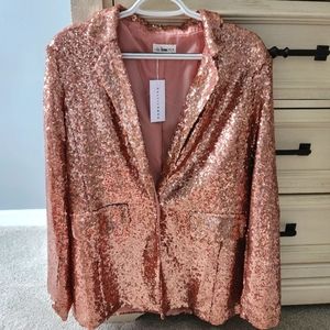 Brand new, Baltic Born,rose gold, sequin blazer.